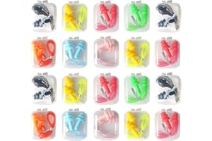 LULIYLDJ LuLyL 20 es un par de tapones para los oídos de silicona reutilizables. Tapones para los oídos suaves, impermeables y que reducen el ruido con tapones para los oídos (color aleatorio)