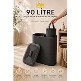 Miss Clean (90 Litre) B&uuml;y&uuml;k Boy Katlanabilir Kirli Sepeti 2 B&ouml;lmeli Kirli &Ccedil;amaşır Sepeti Yıkanabilir