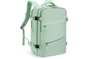 HOMIEE Damski plecak podróżny, 40 l, bagaż podręczny, plecak na laptopa o przekątnej ekranu 15,6", do pracy, szkoły, na weekend, podróż, plecak sportowy, na co dzień, torba szkolna, rozmiar kabiny