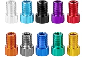 HZJD adaptadores de válvula Presta, convertir Presta a Schrader Adaptador para Bicicleta, inflar neumáticos con Bomba estándar o compresor de Aire(10Piezas)