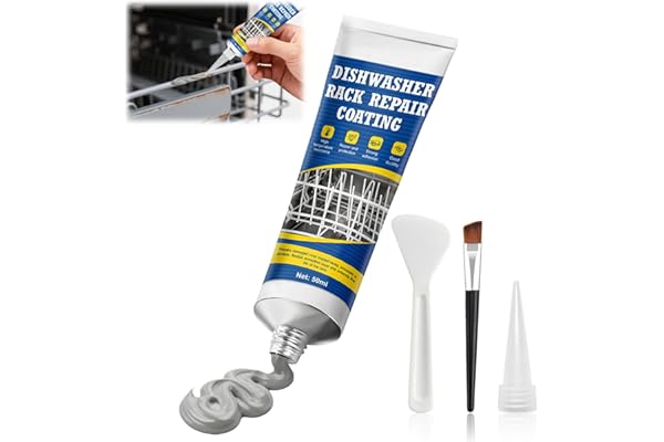 WEILAOK Masilla Plastico Reparacion, Pintura Oxido Lavavajillas, Resistente Agua y Calor, Recubrimiento para la Reparación de Cestas de Lavavajillas, Gris-50ml