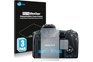 Savvies 6 Stück Schutzfolie für Canon EOS R Displayschutz-Folie Ultra-Transparent