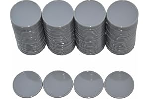 Smartdealspro Set mit 100 25 mm undurchsichtigen Kunststoff-Lernzählern, Mini-Poker-Chips, Spielsteine mit Aufbewahrungsbox (dunkelgrau)