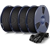 SUNLU Pack 4kg PETG Fast - 3D Filament 1.8mm &plusmn;0.2mm, High Speed 30-600mm/s, 4 Black Spools