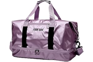 LEcylankEr Borsone Palestra Donna con Scomparto per Scarpe Borsone da Viaggio Impermeabile per Donna Borsa Palestra Grande Elegante con Scomparto Umido (Viola)