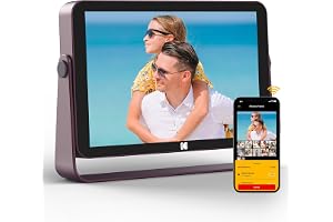 KODAK WiFi6 digital fotoram uppladdningsbar, digital bildram 10 tum | HD IPS pekskärm, minne, stöder kalender, klocka, väder, delar bilder/videor via app/mail/USB, ingen prenumeration