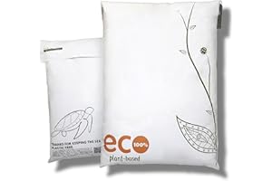 Treehouseco Compostable Mailing Bags – Biodegradable Postage Bags, Eco Friendly Mailers – Reusable, Sustainable & Plastic Free Packaging for Shipping Parcels (10pcs, Large: 14" x 19.5")