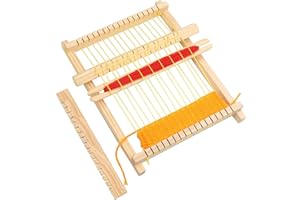 ANEWSERA Weaving Loom Kit for Adults Beginners, 8x7.5inch Mini Weaving Frame Loom DIY Handmade Tapestry Knitting Weaving Loom Blanket Scarf Knitted Woven Set Educational Toy
