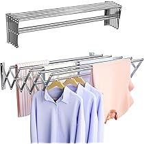 Homeart Wall Mounted Clothes Drying Rack 120cm Retractable