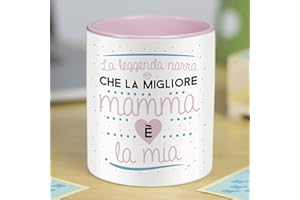 LA MENTE ES MARAVILLOSA - Tazza con Frase e Disegno Divertente (La leggenda narra che la migliore mamma è la mia) Regalo per Mamma