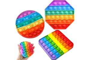Nuyoah Push-Pop Pop Bubble sensoryczna zabawka sensoryczna Fidget Toy 3 sztuki, redukuje stres i lęk, specjalne potrzeby, łagodzenie lęku