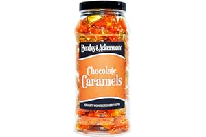 Chocolate Caramels - (400g) Original Chocolate Caramels in a Gift Jar By Bentley & Ackerman's Sweet Shop.