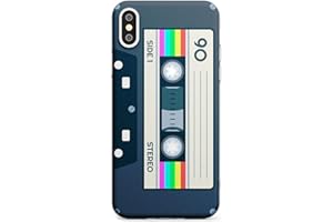 CASE WAREHOUSE Retro Cassette Tape - Rainbow Slim Phone Case for iPhone Xs TPU Protective Light Strong Cover with Mixtape Vintage Music Old School 80S