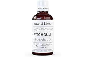 ‎WESENTLICH. wesentlich. Patchouli Öl - ätherisches Öl - 100% naturrein (Glasflasche) - u.a. für Duftlampe und Diffuser (50ml)