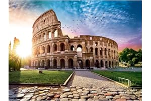 YSCOLOR Diamond Painting DIY 5D Cubo Diamante Mosaico Diamante Redondo Pintura Roma Coliseo Bordado Punto De Cruz Estilo Europeo Castillo Edificio 30X40Cm