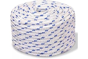 Tidyard Cuerda de Polipropileno para Navegar Pasear en Barco o Navegar,Grosor 10mm,Longitud 50m,Blanco