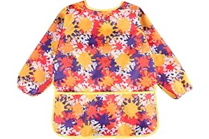 Numlot Tablier Blouse Enfant,Tablier Manches Longues peinture enfant,Blouses d'art,Waterproof, Tablier Enfant École, Maternelle, pour 2-8 ans Garçon et Fille, pour la Peinture, la Cuisine et la Boue