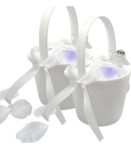 Cestino Matrimonio Cestini Sposa Bianchi - Set 2 Pezzi Per Petali E Fiori Matrimonio Coni Porta Riso Matrimonio