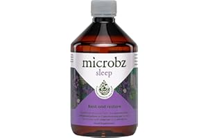 MICROBZ Sleep Daily Probiotic (31 Servings) – Liquid Probiotics for Gut Health & Relax, Sleep Supplement for Women & Men, Soil-Based Bacteria, 100% Natural, Vegan & Gluten Free
