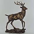 Prezents.com Highland Monarch by David Geenty Bronze Effect Sculpture Stag Statue Home Decor H21.5cm