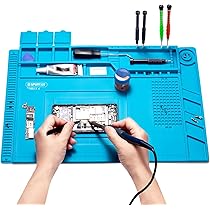 Ruimooto Pack Of 10 Third Hand Soldering And 1 Iron Box As Base - Flexible Soldering Aid With