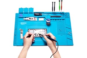 SPURTAR Silicona Alfombrilla para Soldadura, Antiestático Resistente al Calor Almohadilla de Soldadura para Reparacion Moviles (45 * 30 cm)