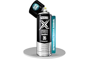 PROCREA® Sprühkleber "X35 Power" [Schnellklebend & Farblos trocknend] Extra starker & wasserfester Industriekleber für Dachhimmel, Stoff, Schaumstoff uvm. - Profi-Qualität [NEUE REZEPTUR 07/24]