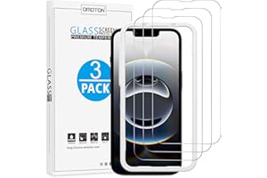 OMOTON für iPhone 16e für Panzerglas mit Montagerahmen, kompatibel mit iPhone 16e Schutzfolie, Anti-Kratzer, Bläschenfrei, 3 Stück