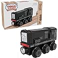 THOMAS & FRIENDS ?Fisher-Price Wooden Railway Diesel Engine, Push-Along Toy Train Made from sustainably sourced Wood for Toddlers and Preschool Kids
