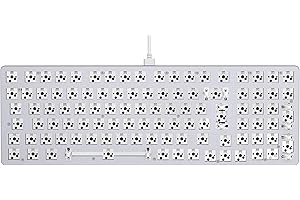 Glorious Gaming GMMK 2 Full Size (96%) Barebones (solo carcasa) - Carcasa de teclado gaming mecánico, completa (96%), aluminio, personalizable, RGB, distribuciones internacional / ISO - Blanco