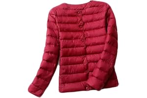 Dressnu Dunjacka för damer, jacka med rund hals/v-ringad hals, tunn och lätt jacka