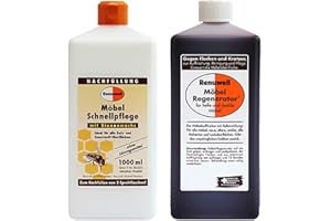 Renuwell Möbel Schnellpflege 1000 ml + Möbel-Regenerator 1000 ml Spar-Set