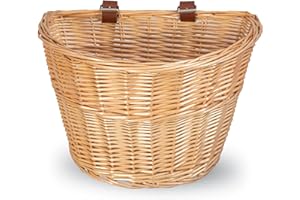 EIRONA Wicker Bicicletta a Forma di D Cesto Bicicletta Anteriore Cintura Impermeabile per Adulti, Marrone Che Cosa - io…