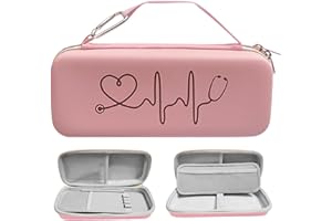 COSLANLEE Funda para estetoscopio Omron 3M Littmann Classic III, Lightweight II S.E, MDF Acoustica Deluxe - Espacio adicional para tijeras médicas de vendaje EMT (rosa)