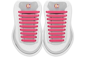 INMAKER Sznurowadła bez wiązania dla dzieci i dorosłych, elastyczne sznurowadła do sneakersów, silikonowe płaskie sznurowadła do butów do biegania