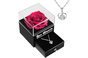 SUOHINAO Gifts for Her,Preserved Red Rose Gift Set,Anniversary Romantic Birthday Gifts for Her,Flowers Gifts for Mum Women Wife Girlfriend Sister Her on Mother's Day,Valentine's Day,Christmas