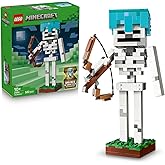 LEGO Minecraft İskelet 21594-10 Yaş ve &Uuml;zeri &Ccedil;ocuklar i&ccedil;in Yay, Ok ve Elmas Miğfer Aksesuarları İ&ccedil;eren Yaratıcı Oyuncak Fig&uuml;r