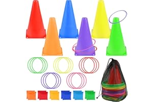 ZeYou Ringwurfspiel Wurfspiel Set 32 Stück,3 in 1 Outdoorspiele Karnevalskombinations mit CornholeSitzsäcken,Kunststoffreifen,Kegelmarkern und Tragetasche für Kinder Spiele Garten Party