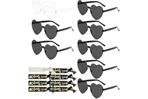 XINCHEN Herz Sonnenbrille Partybrille Set Herz Sonnenbrille Jga Brille Team Braut Armbänder,Für Halloween,Fasching,Geburtstagsfeier Party.