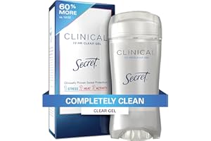 Secret Clinical Strength Deodorant und Anti-Transpirant für Damen, klares Gel, absolut sauber, 60 ml