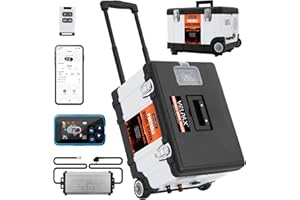 VELPAX Calefacción de Aire Diesel de 8 kW,12 V/24 V/230V,Calentador diésel Fijo con Mango y Ruedas,Control por Aplicación Bluetooth Control,Remoto y Pantalla de Visualización para Vehículos y Garajes