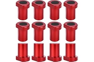 GBKDQQ 12 Stück Aluminiumlegierung Bankhaken Bank-Hundeklemme Werkbank Positionierung Spannbacken Hobelbank Zubehör für 20mm Hundeloch (Rot)