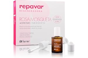 Repavar - Aceite 100% Puro Rosa Mosqueta Primera Presión en Frío, Alta capacidad Regeneradora para Cicatrices - Incluye Aplicador Roll On y Cuenta Gotas - 15 ml