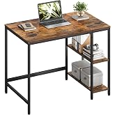 VASAGLE Computer Desk, Modern basic, 100 x 50 x 76 cm | Office Desk, for Study, Bedroom, Living Room, Rustic Brown and Matte 