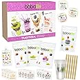 Bubble Tea Kit Gift Box - Traditional Selection Makes 12 Drinks | Flavoured Powders & Syrup Taro, Matcha, Taiwanese Milk, Lychee | Suitable for Vegans | By Bobalife