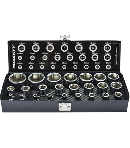 Dopsleutelset E-profiel 1/4 / 1/2 E4 - E24 38-dlg
