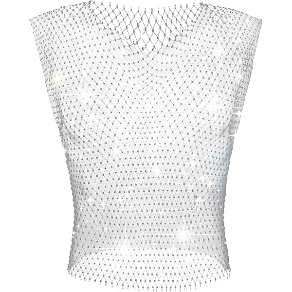 AIEOE Crop Top Herren Fischnetz Durchsichtiges Oberteil PU