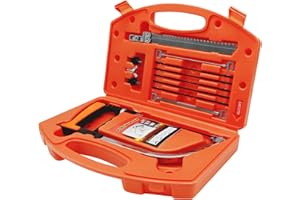 WAIZHIUA 13 in 1 Multifunction Hacksaw Tool - Handheld Bow Saw Interchangeable Blades & Carry Case, with 8Pcs HSS Extra Steel Blades, Mini Hand Hack Saw Set for Metal Wood Plastic Tile Ceramic Cutting