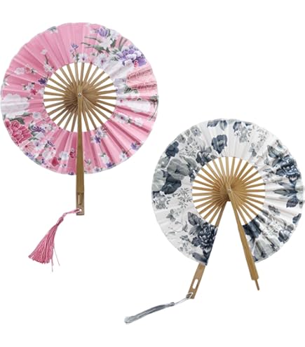 Éventail Chinois Brodé Panda | Style Rétro | Double Face