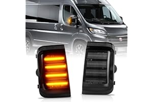 ‎POPMOTORZ POPMOTORZ 2 Stücke LED Spiegelblinker Binker für Peugeot Boxer Fi-at Ducato Ram Promaster C-itroen Jumper C-itroen Relay, Schwarz